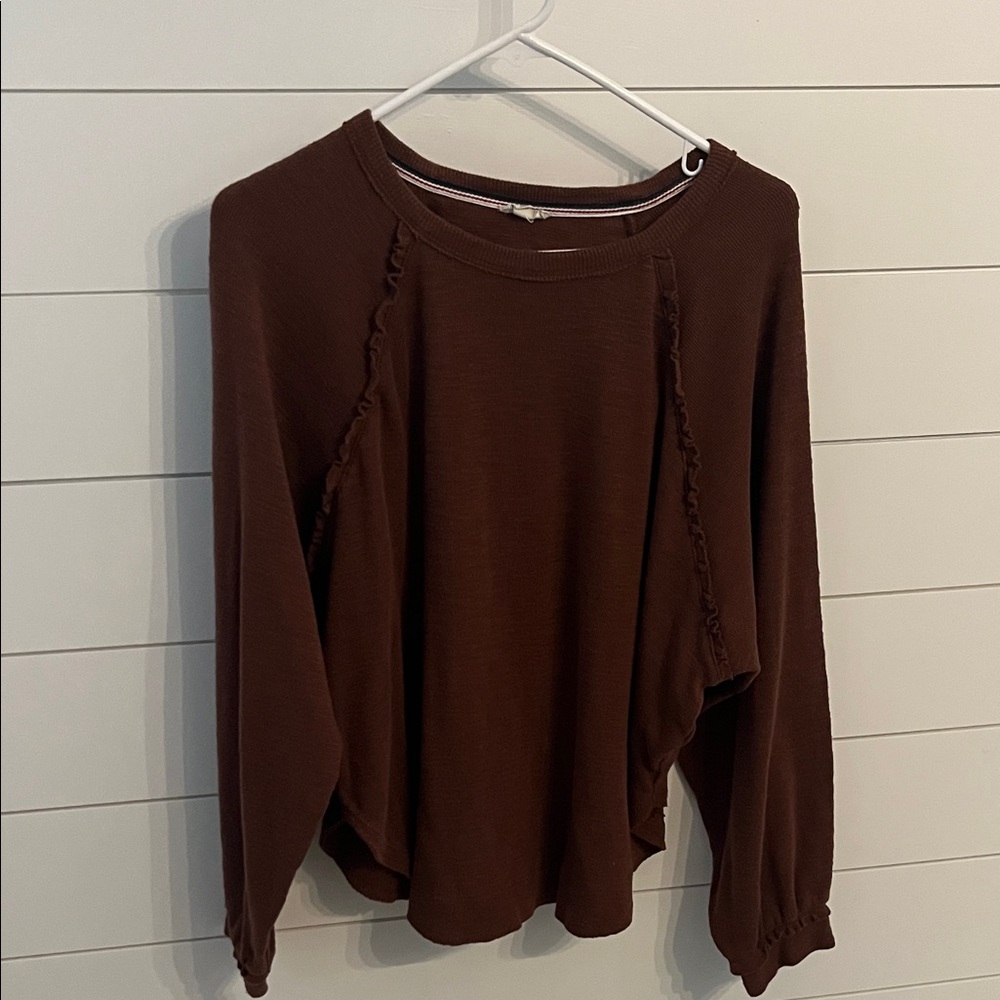 Pilcro Chocolate Brown Women's Blouse